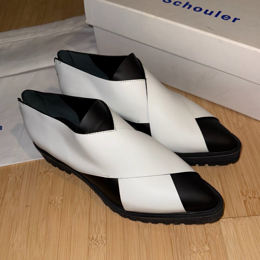 Proenza Schouler Woven Leather Creeper Boots